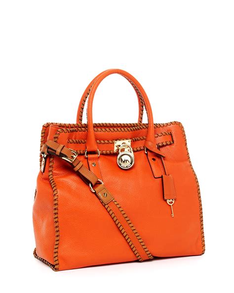 michael kors burnt orange tote|designer large orange purses handbags.